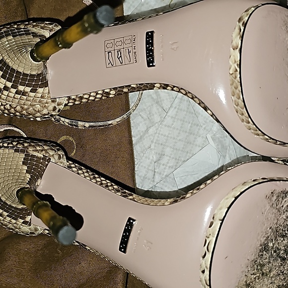 Gucci Bamboo Nude Genuine Python Stiletto Sandal size 41. Gently worn - Picture 7 of 7